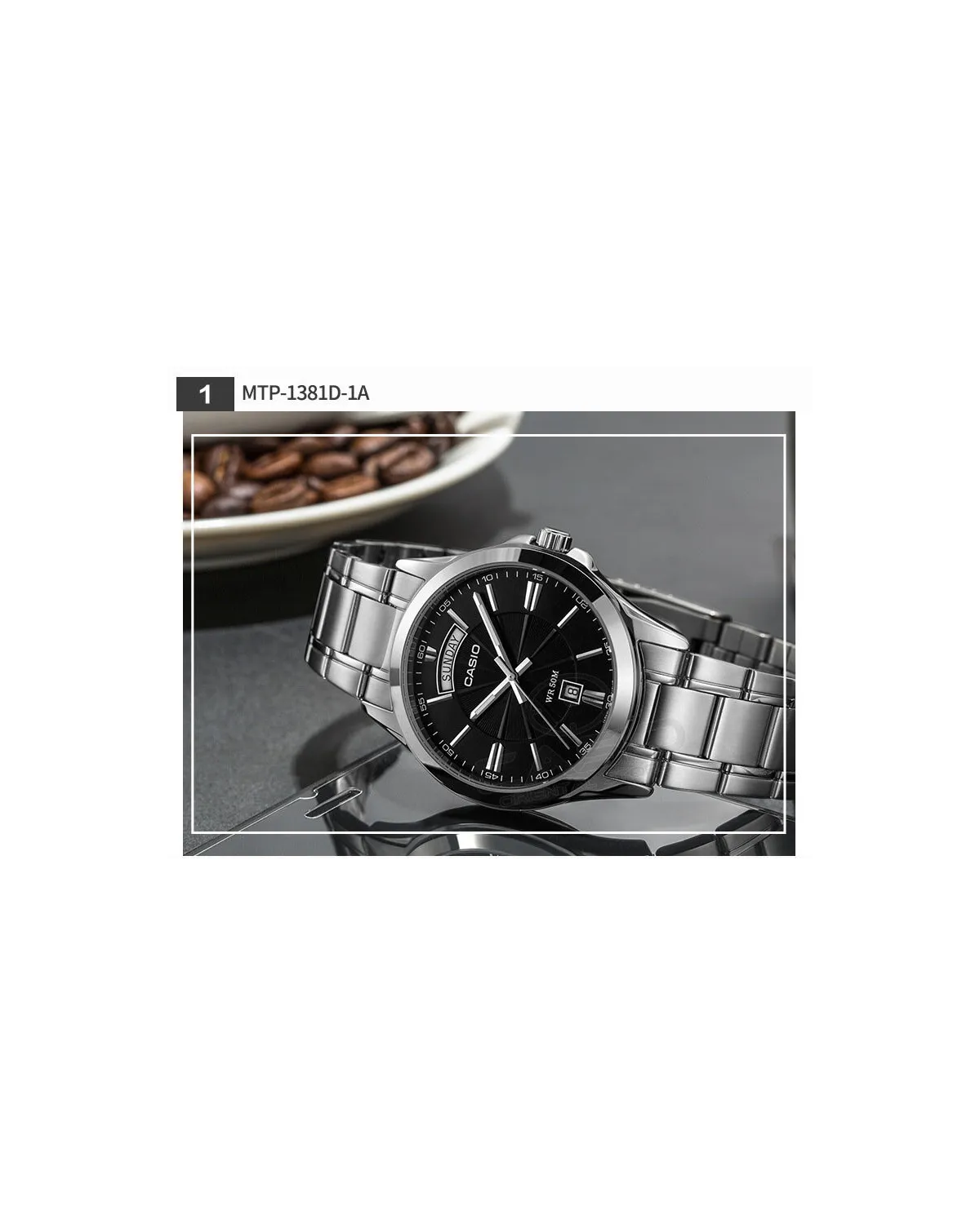 ZEGAREK MĘSKI CASIO MTP-1381D-1AVDF (zd076a) + BOX
