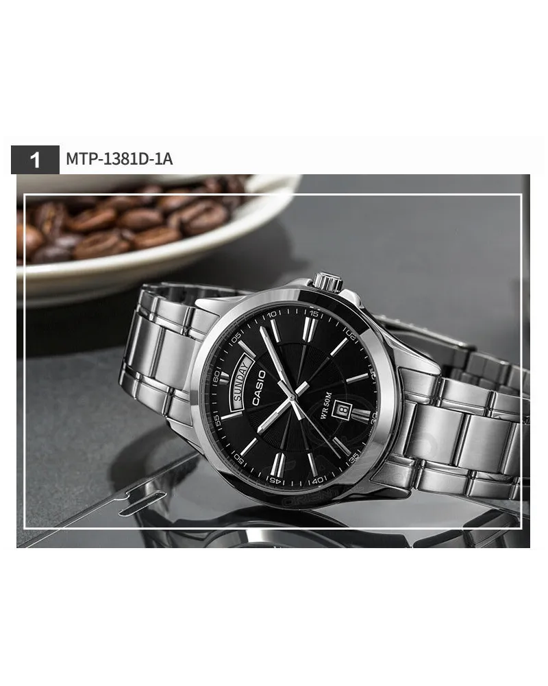 ZEGAREK MĘSKI CASIO MTP-1381D-1AVDF (zd076a) + BOX