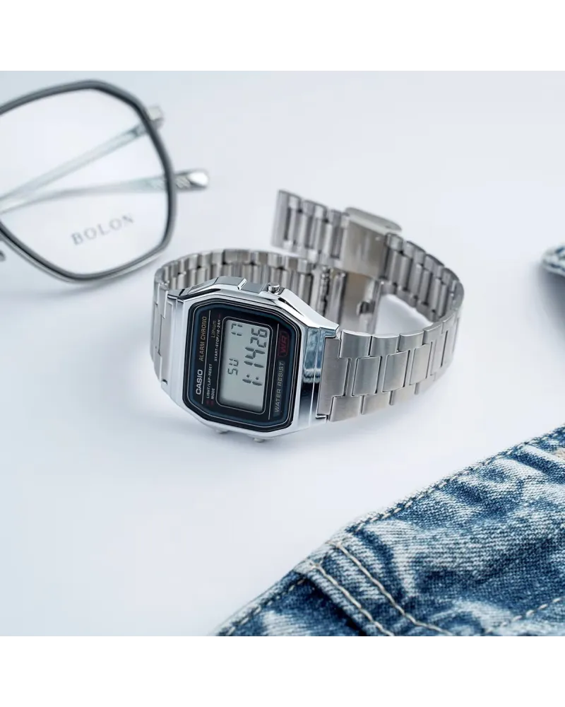 ZEGAREK MĘSKI CASIO A158WA-1D VINTAGE RETRO + BOX