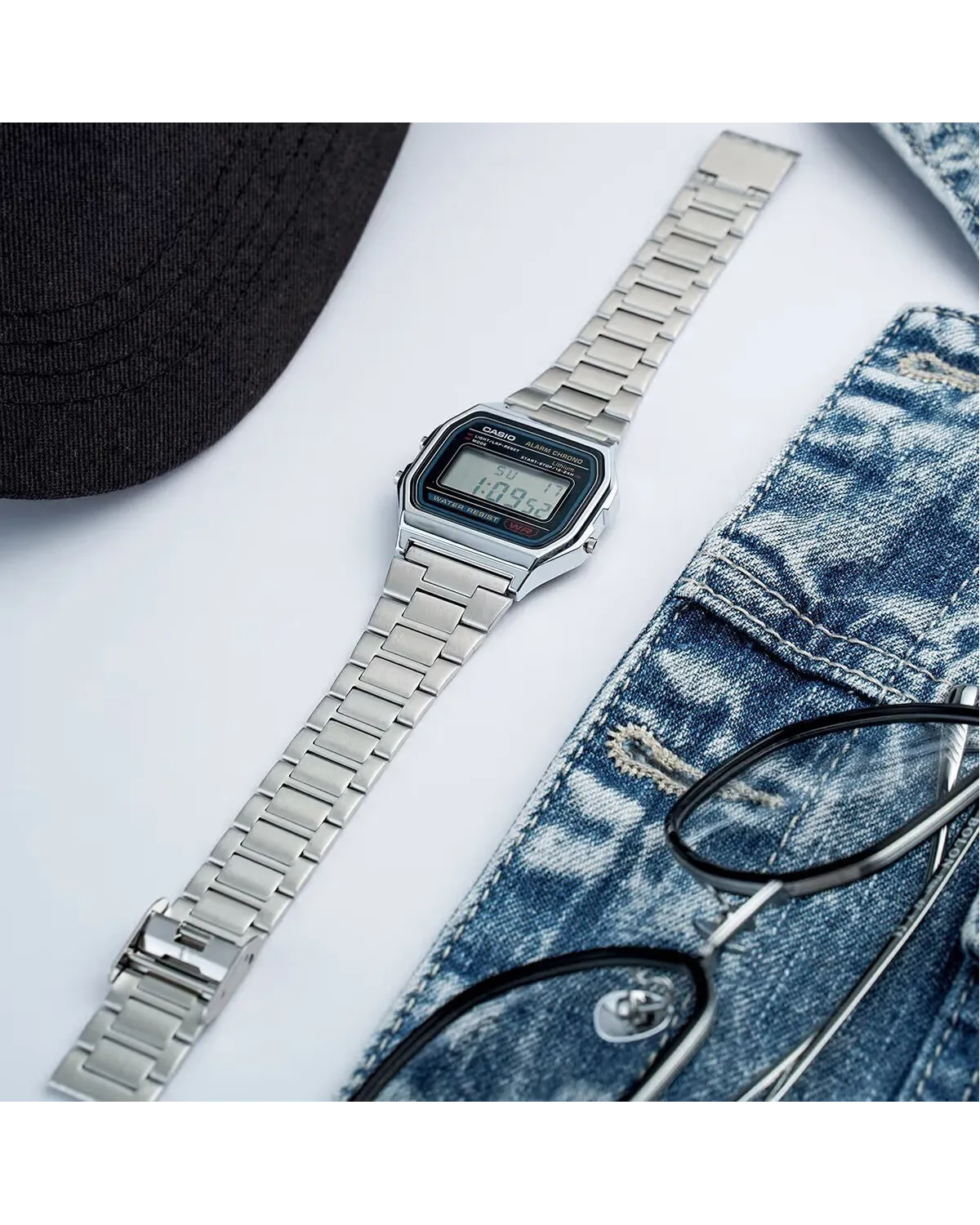 ZEGAREK MĘSKI CASIO A158WA-1D VINTAGE RETRO + BOX
