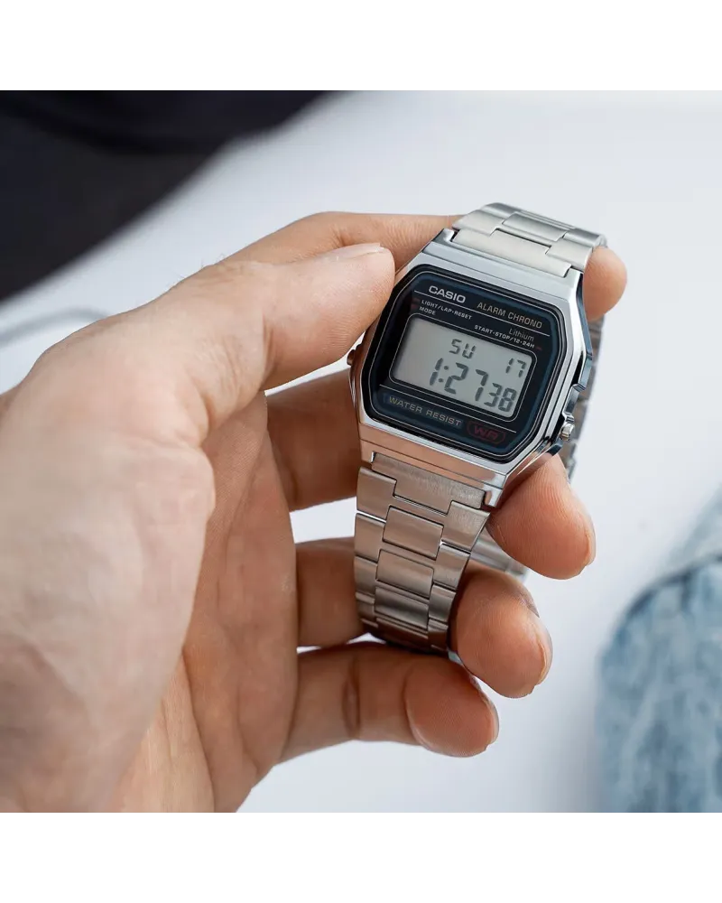 ZEGAREK MĘSKI CASIO A158WA-1D VINTAGE RETRO + BOX