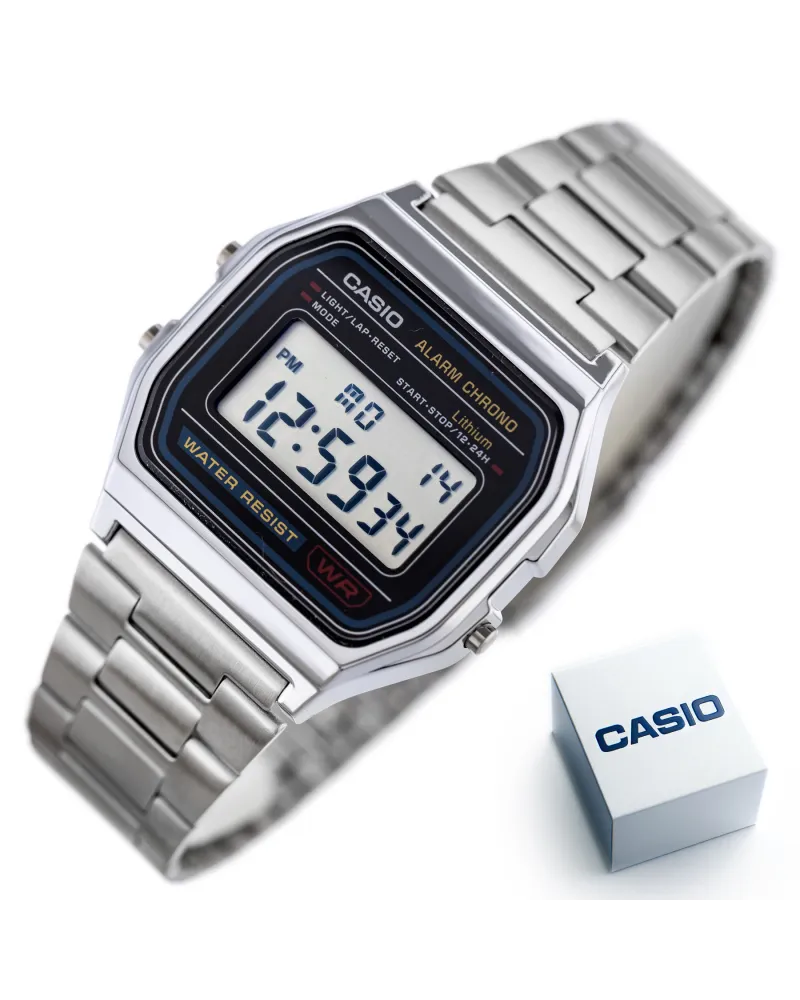 ZEGAREK MĘSKI CASIO A158WA-1D VINTAGE RETRO + BOX