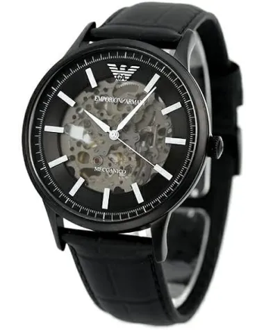 Zegarek męski EMPORIO ARMANI SKELETON AUTOMATIC AR60042 (zi055c)