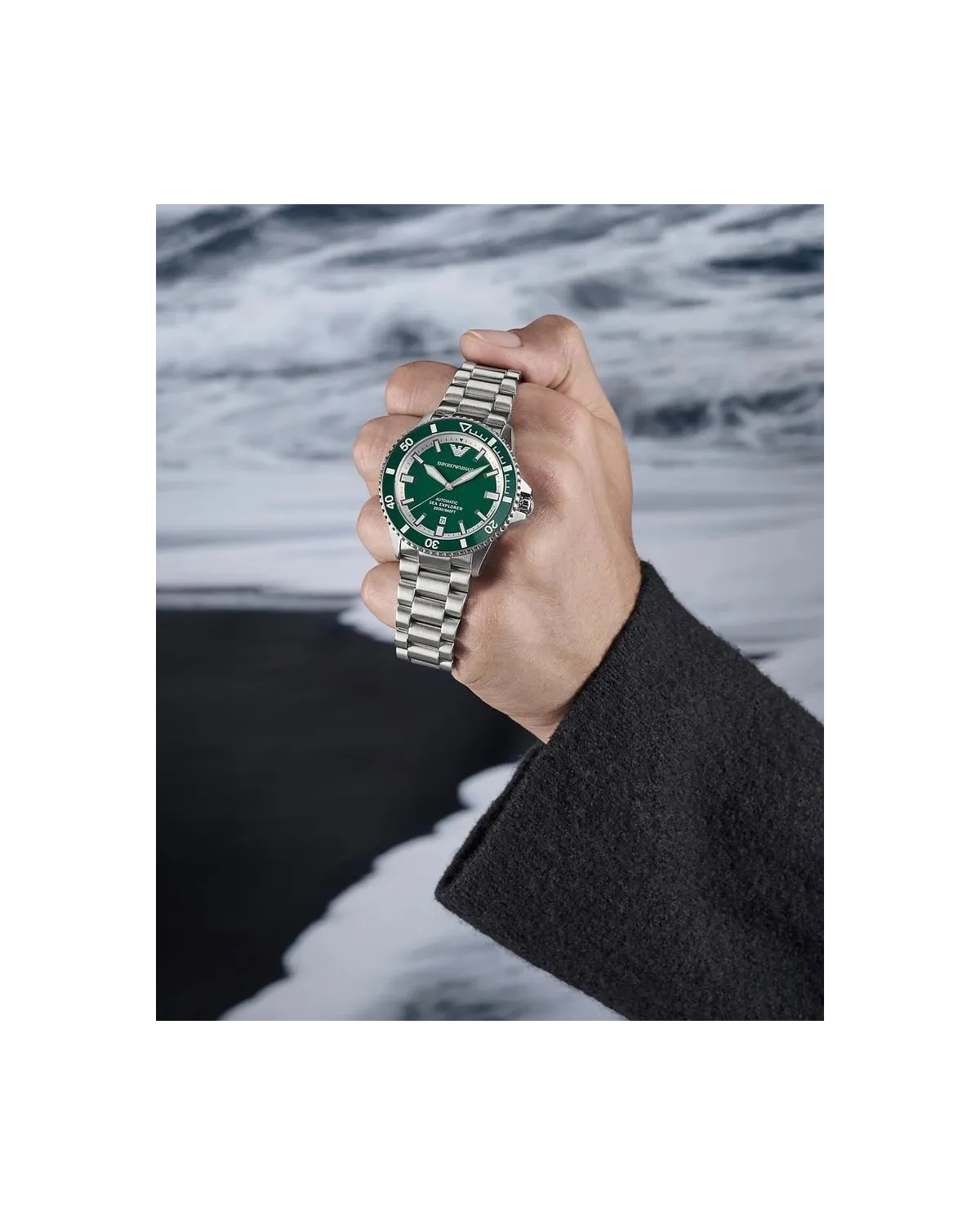 ZEGAREK MĘSKI EMPORIO ARMANI AR60080 Sea Explorer AUTOMATIC (zi110b) + BOX
