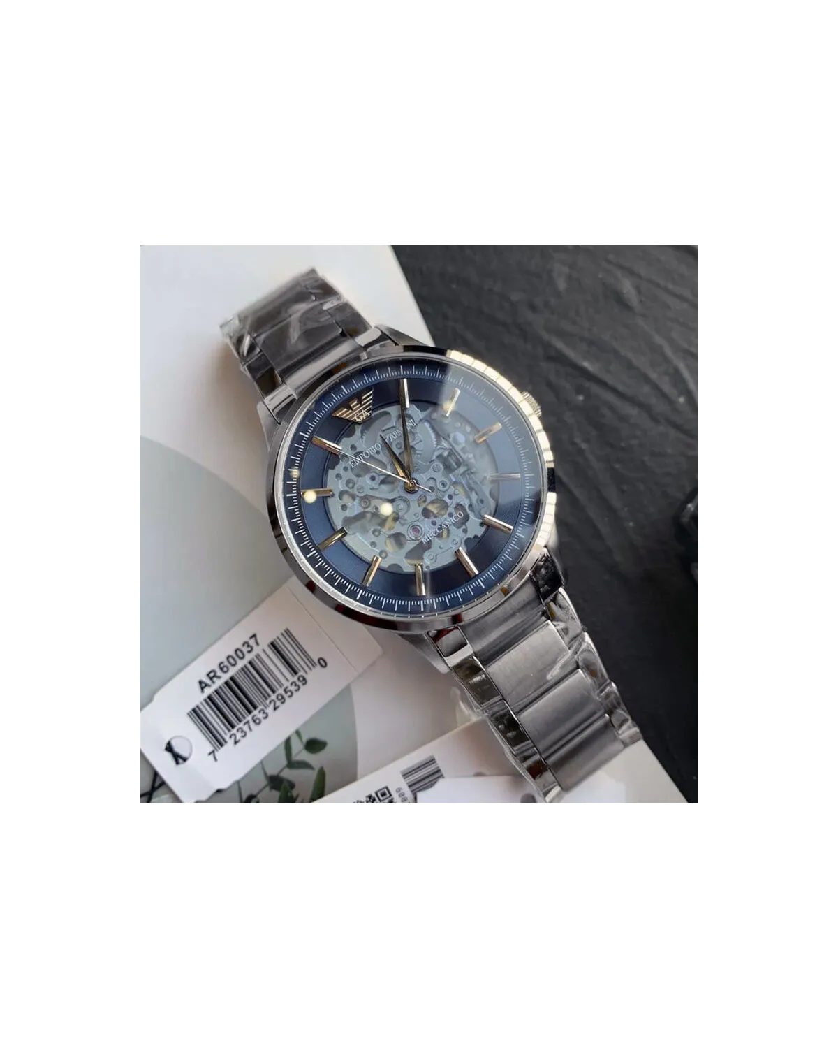 Zegarek męski EMPORIO ARMANI SKELETON AUTOMATIC AR60037 (zi054a)