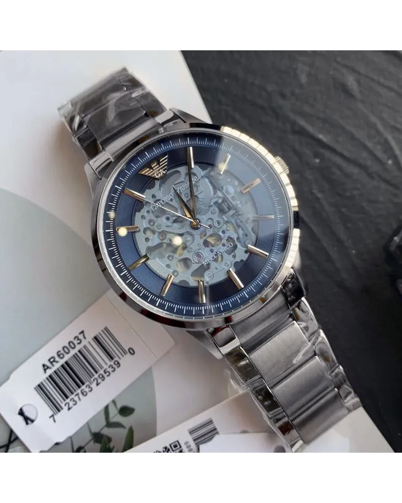 Zegarek męski EMPORIO ARMANI SKELETON AUTOMATIC AR60037 (zi054a)