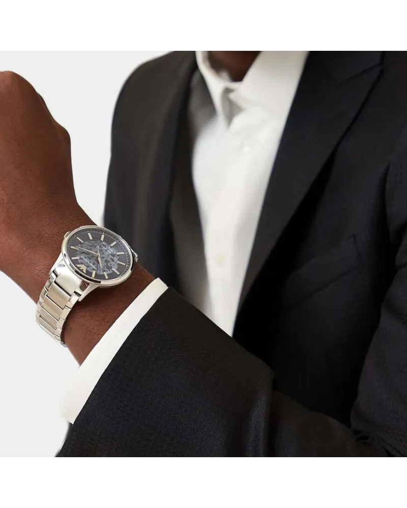 Zegarek męski EMPORIO ARMANI SKELETON AUTOMATIC AR60037 (zi054a)