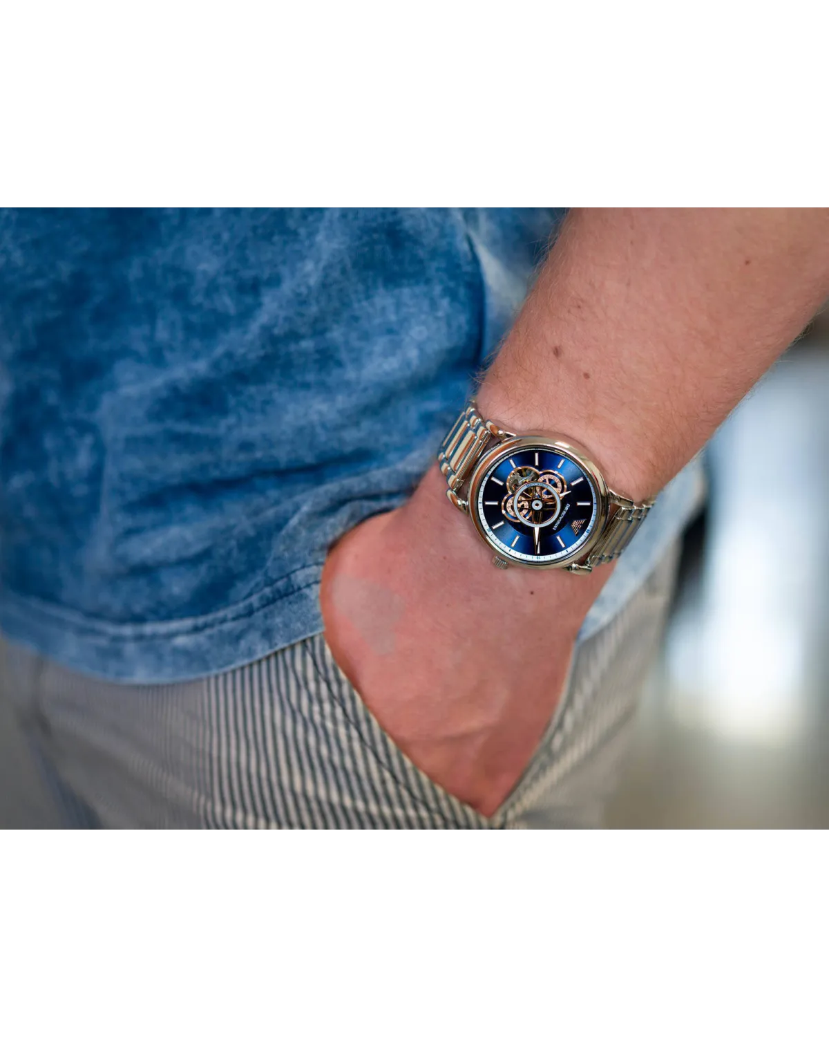 Zegarek męski EMPORIO ARMANI LUIGI Open Heart AUTOMATIC AR60036