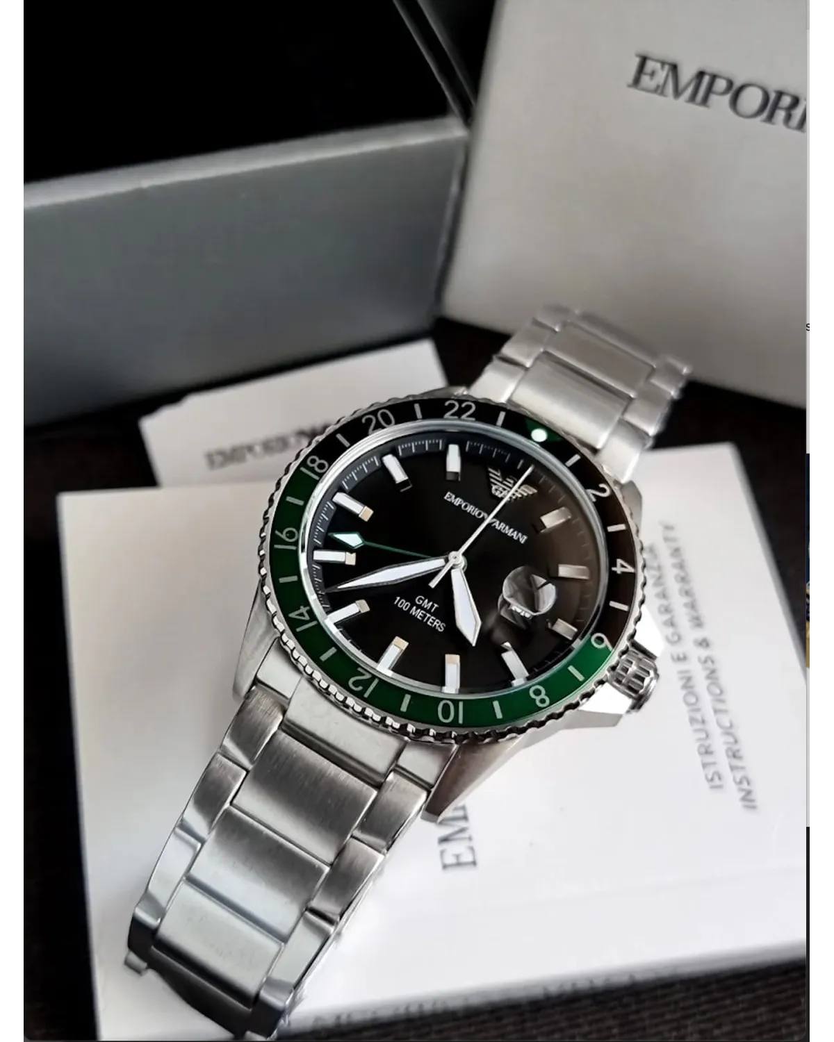 ZEGAREK MĘSKI EMPORIO ARMANI AR11589 - Diver GMT (zi112a)