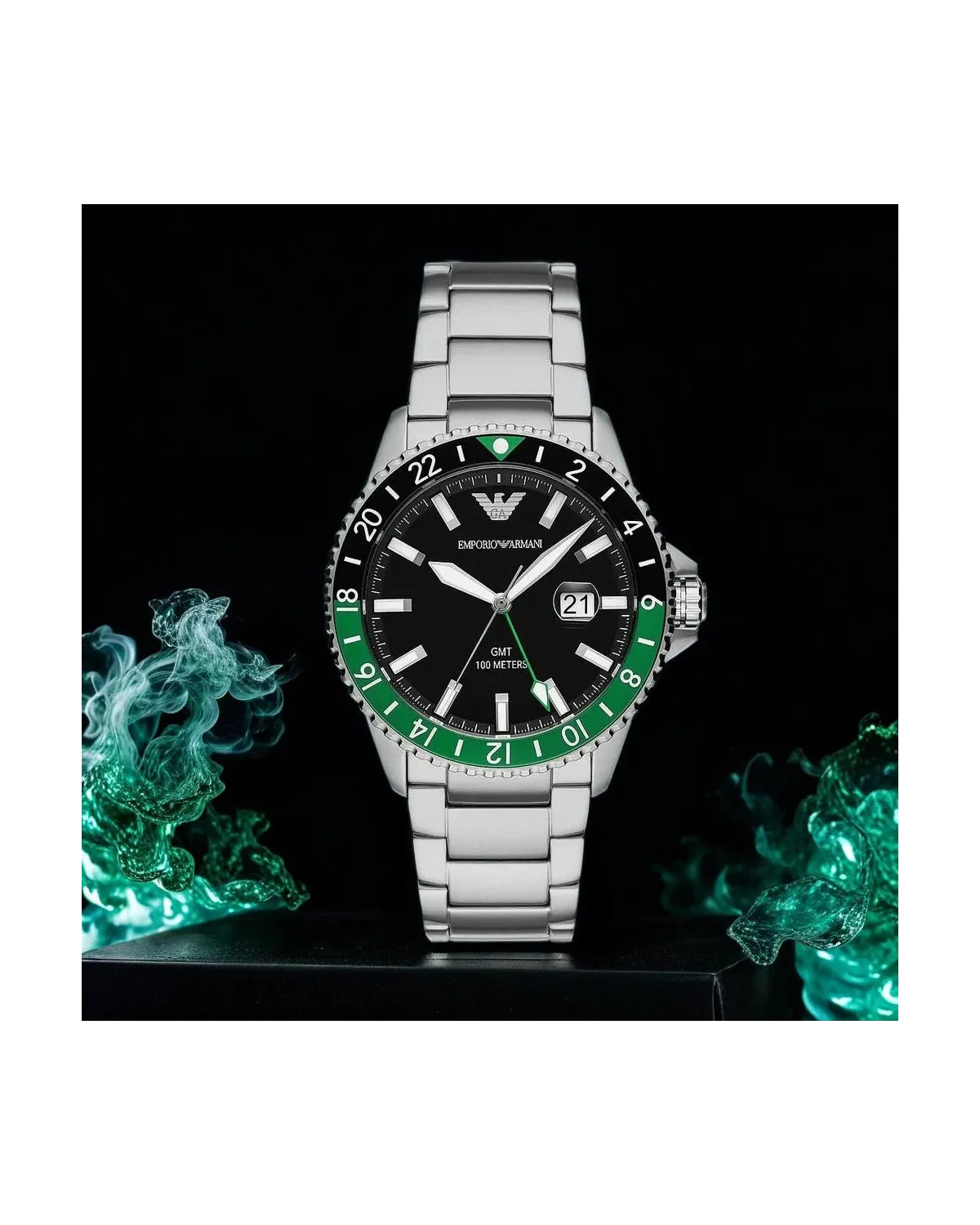ZEGAREK MĘSKI EMPORIO ARMANI AR11589 - Diver GMT (zi112a)