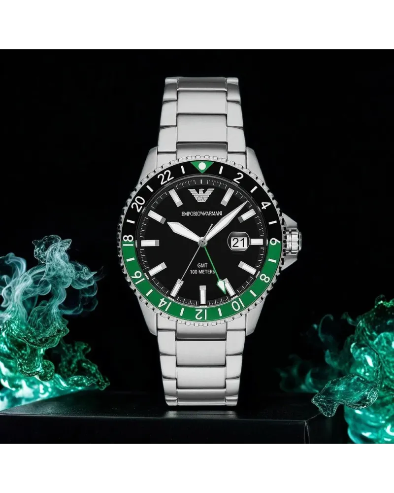 ZEGAREK MĘSKI EMPORIO ARMANI AR11589 - Diver GMT (zi112a)