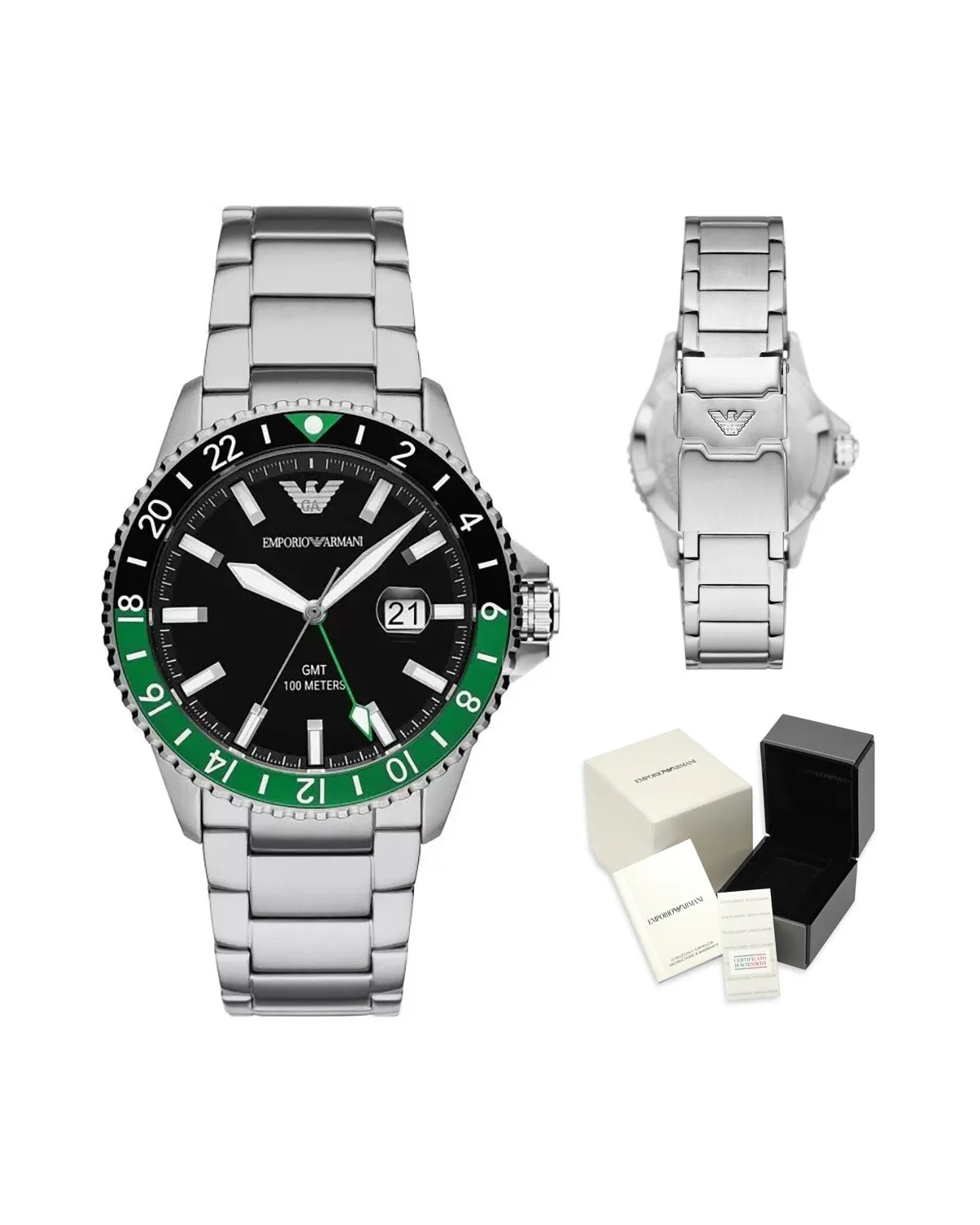 ZEGAREK MĘSKI EMPORIO ARMANI AR11589 - Diver GMT (zi112a)