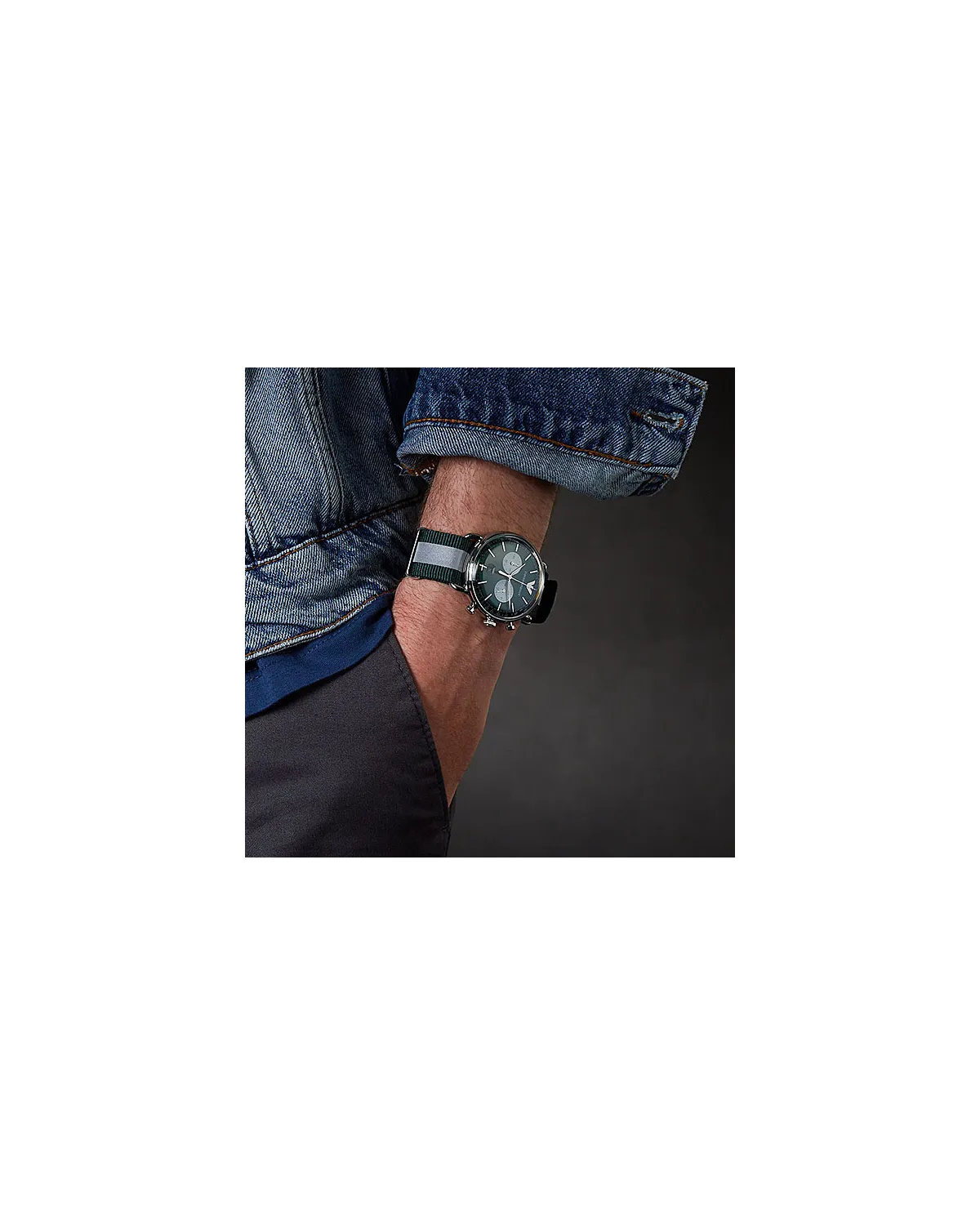 ZEGAREK MĘSKI EMPORIO ARMANI AR11221 - AVIATOR (zi019e)