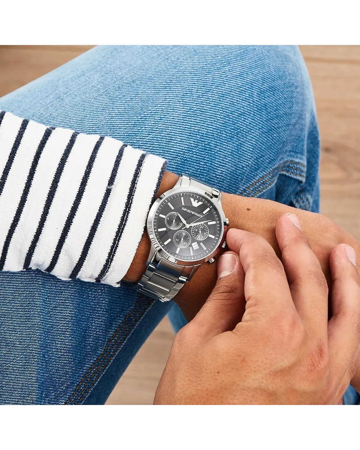 ZEGAREK MĘSKI EMPORIO ARMANI AR2434 - RENATO + BOX