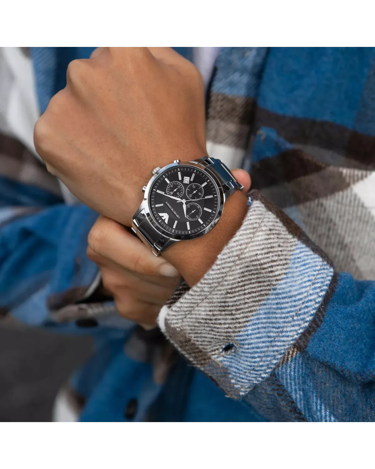 ZEGAREK MĘSKI EMPORIO ARMANI AR2434 - RENATO + BOX