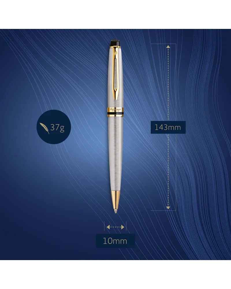 Długopis Waterman Expert stalowy GT w Pudełku z Grawerem (S0952000/1)