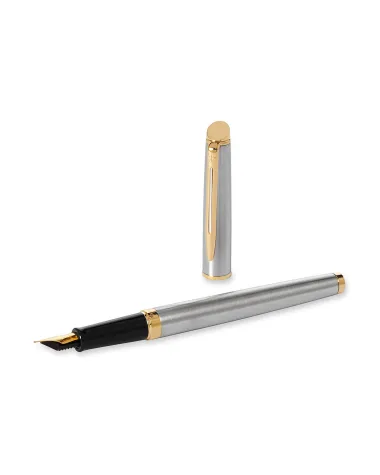 Długopis i Pi&oacute;ro Waterman Hemisphere stalowy GT w Pudełku z Grawerem (S0920370/4)