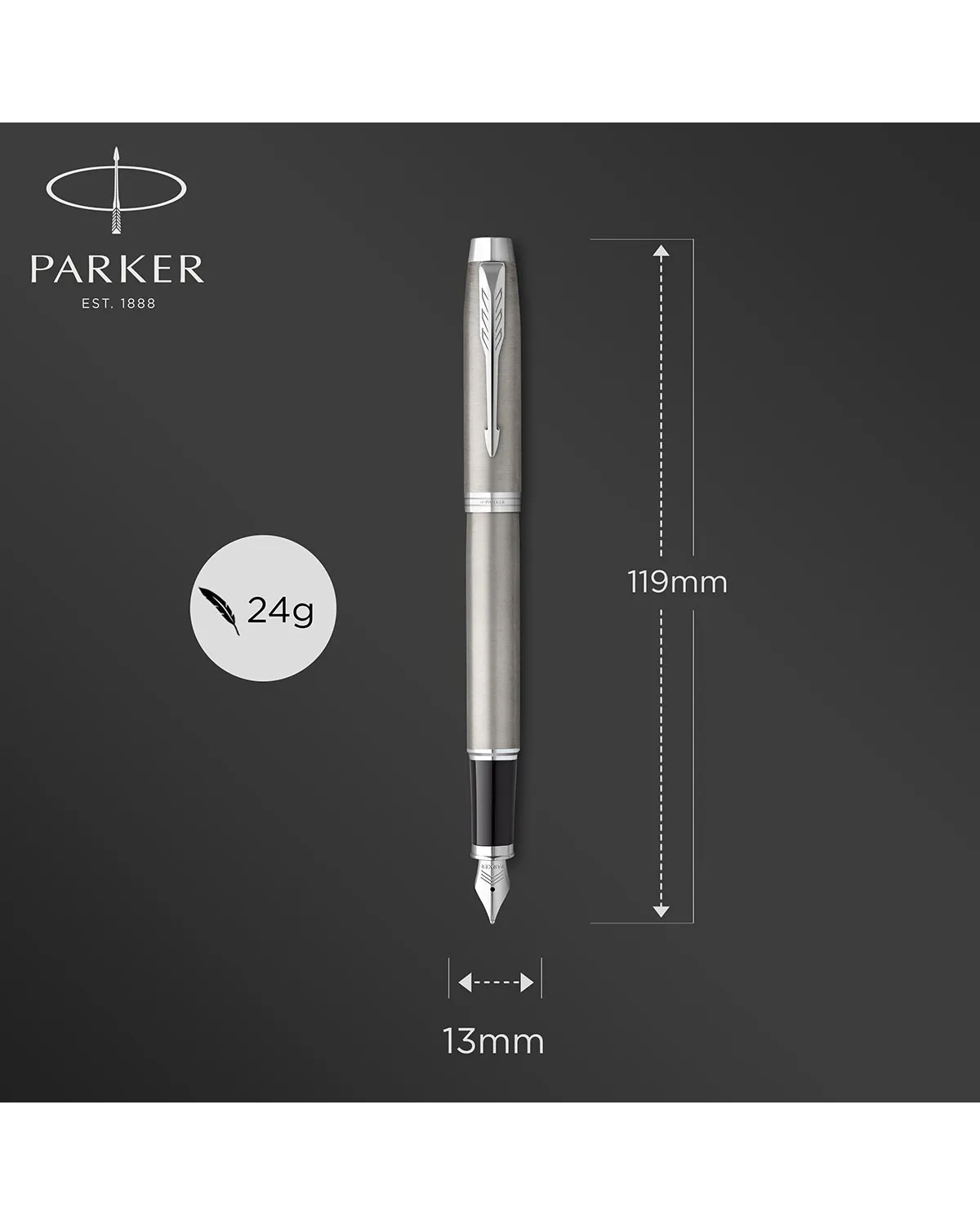 Długopis i Pióro Parker IM Srebrny CT w Pudełku z Grawerem (2143631/10) Długopis i Pióro Parker IM Srebrny CT w Pudełku z Grawerem (2143631/10)