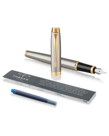 Pióro wieczne Parker IM Brushed Metal GT w Pudełku z Grawerem (1931649/7) Pióro wieczne Parker IM Brushed Metal GT w Pudełku z Grawerem (1931649/7)