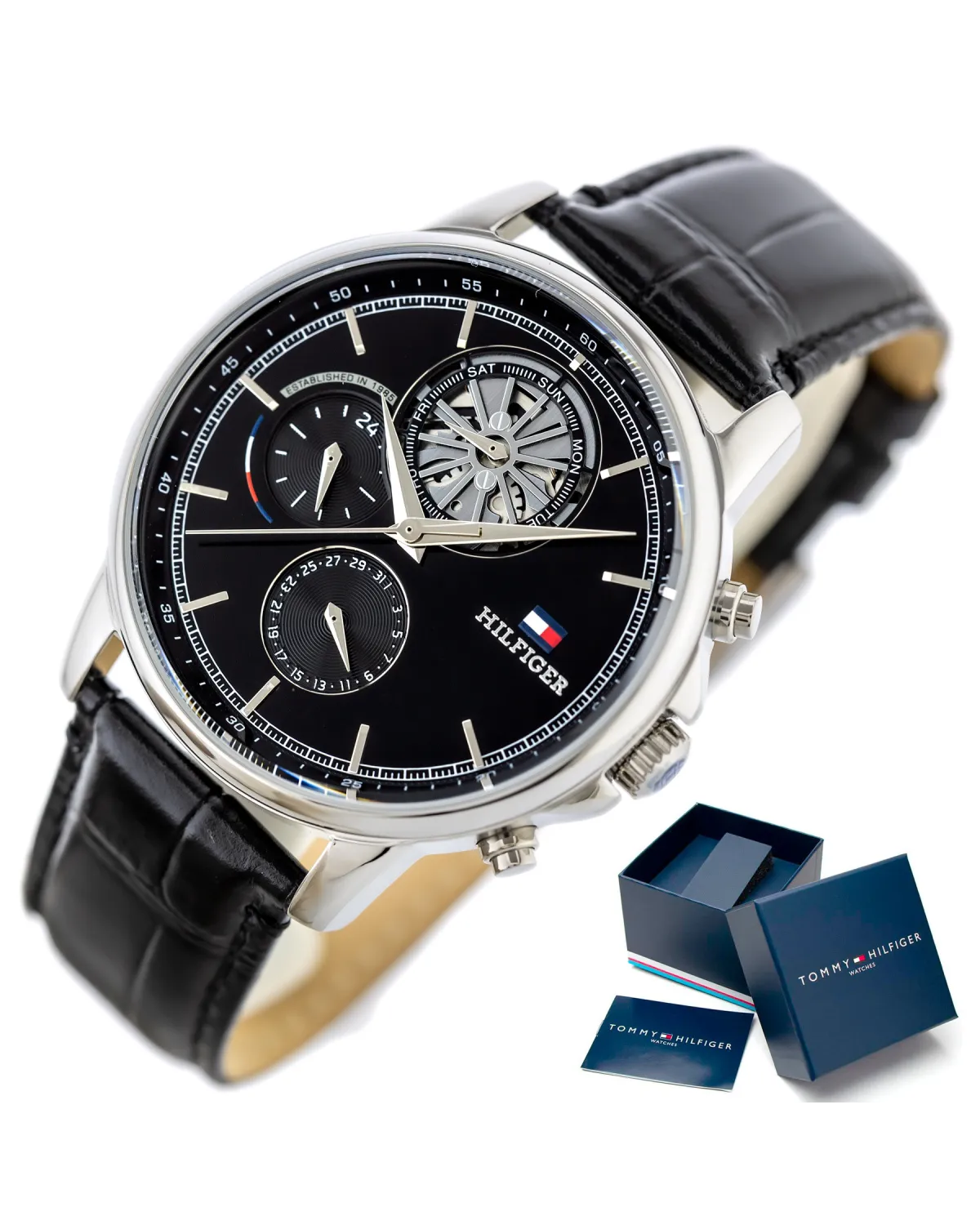 ZEGAREK MĘSKI TOMMY HILFIGER 1710605 Steward Open Heart + BOX