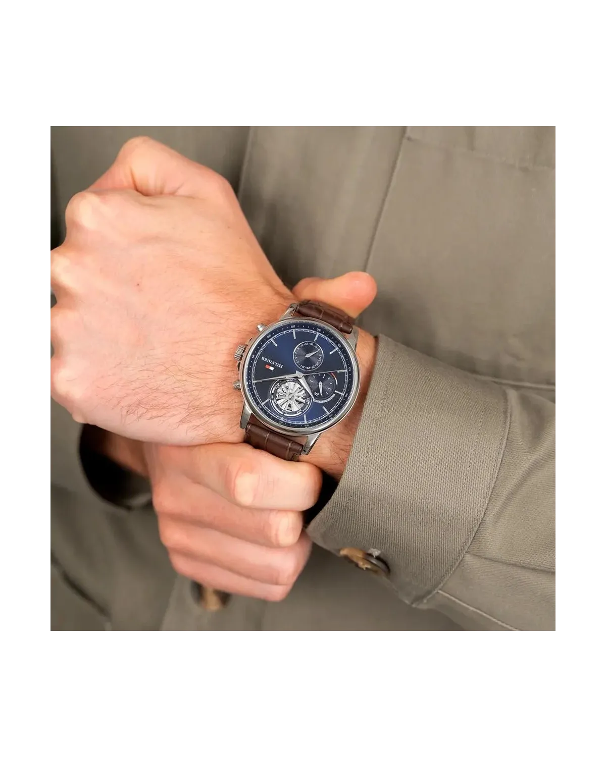 ZEGAREK MĘSKI TOMMY HILFIGER 1710629 Steward Open Heart + BOX