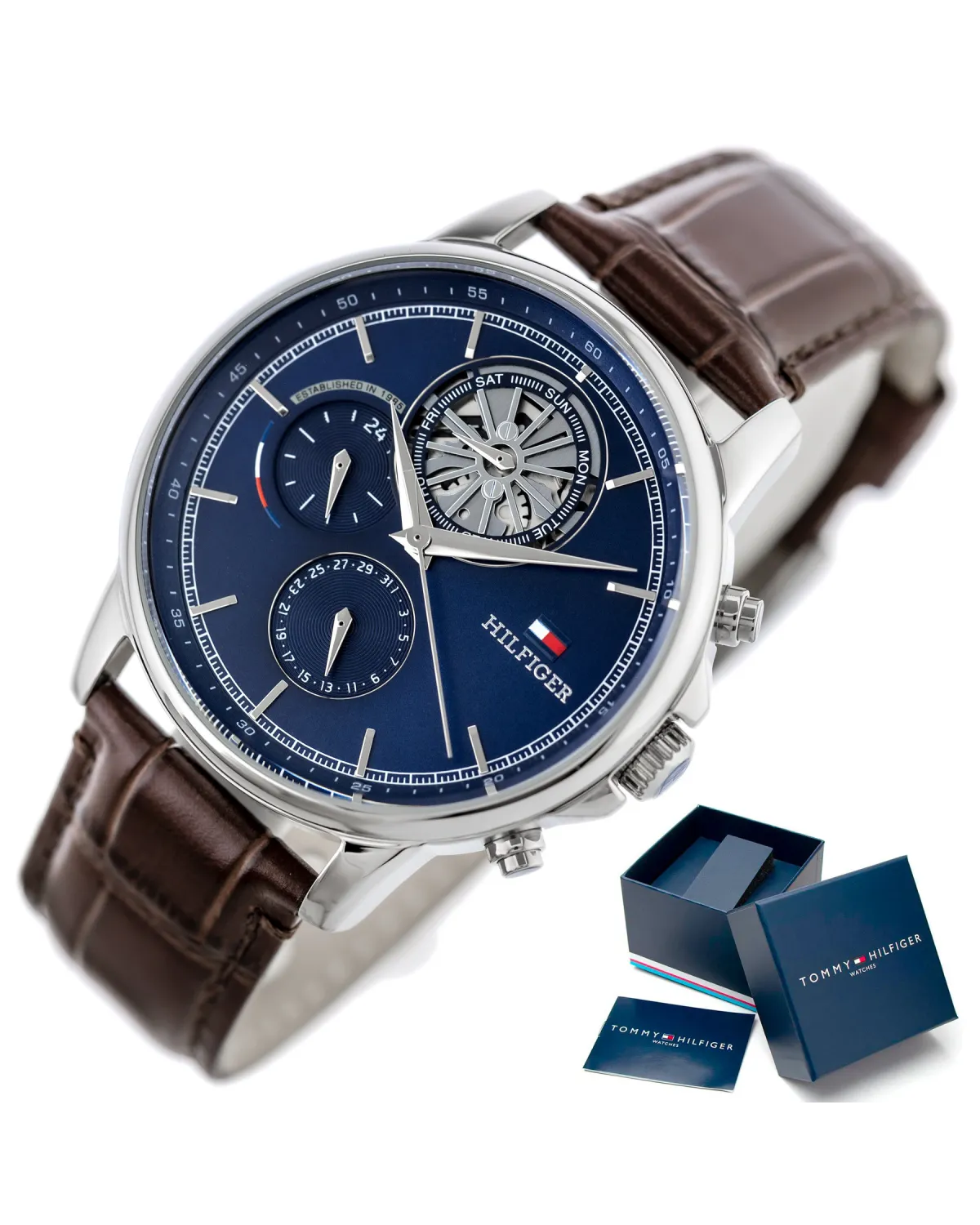 ZEGAREK MĘSKI TOMMY HILFIGER 1710629 Steward Open Heart + BOX