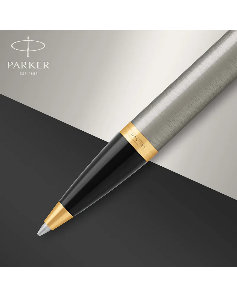 Zestaw Długopis i Pióro Parker IM Brushed Metal GT + Etui (1931670/17) Zestaw Długopis i Pióro Parker IM Brushed Metal GT + Etui (1931670/17)
