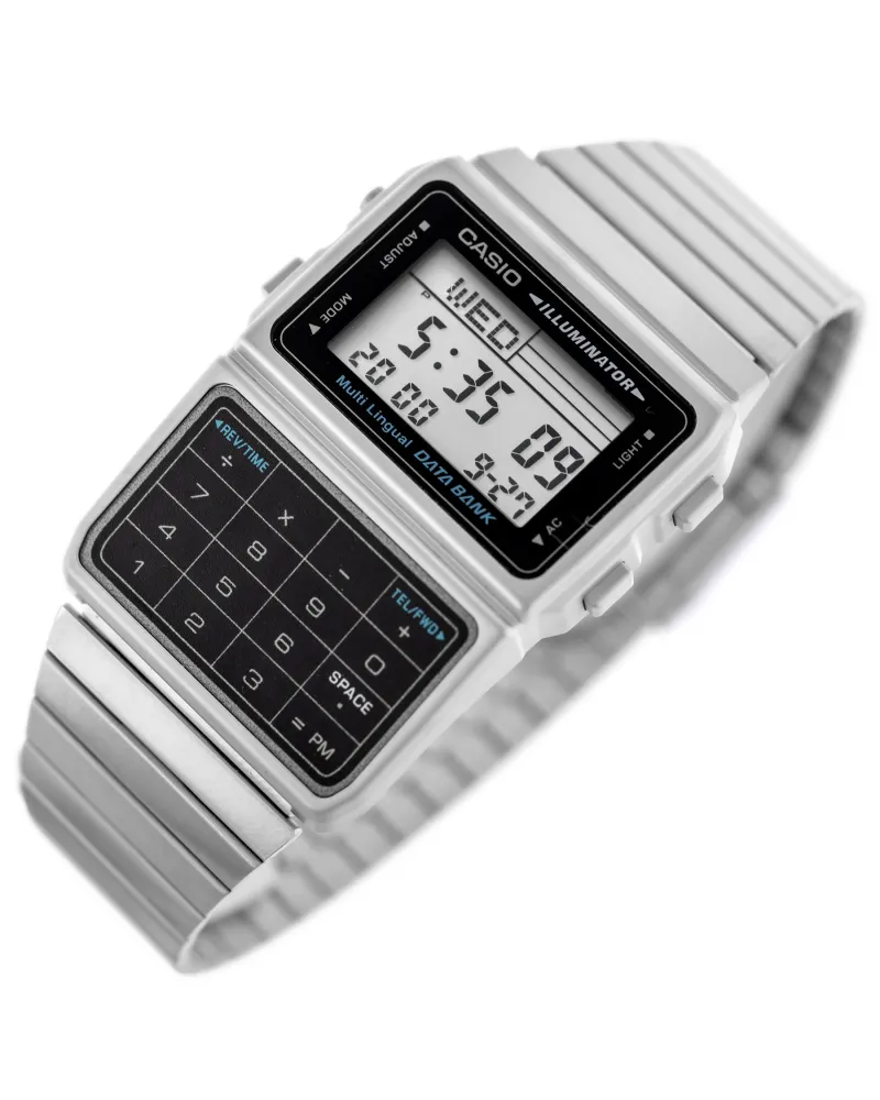 ZEGAREK MĘSKI CASIO VINTAGE DATABANK DBC-611-1D + BOX