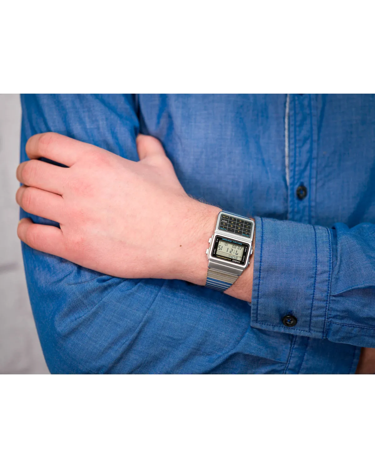 ZEGAREK MĘSKI CASIO VINTAGE DATABANK DBC-611-1D + BOX