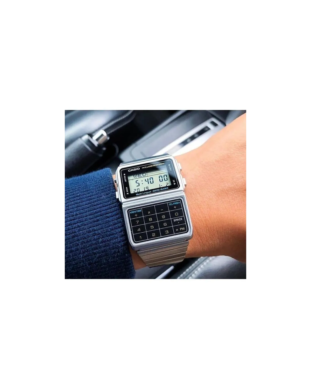 ZEGAREK MĘSKI CASIO VINTAGE DATABANK DBC-611-1D + BOX