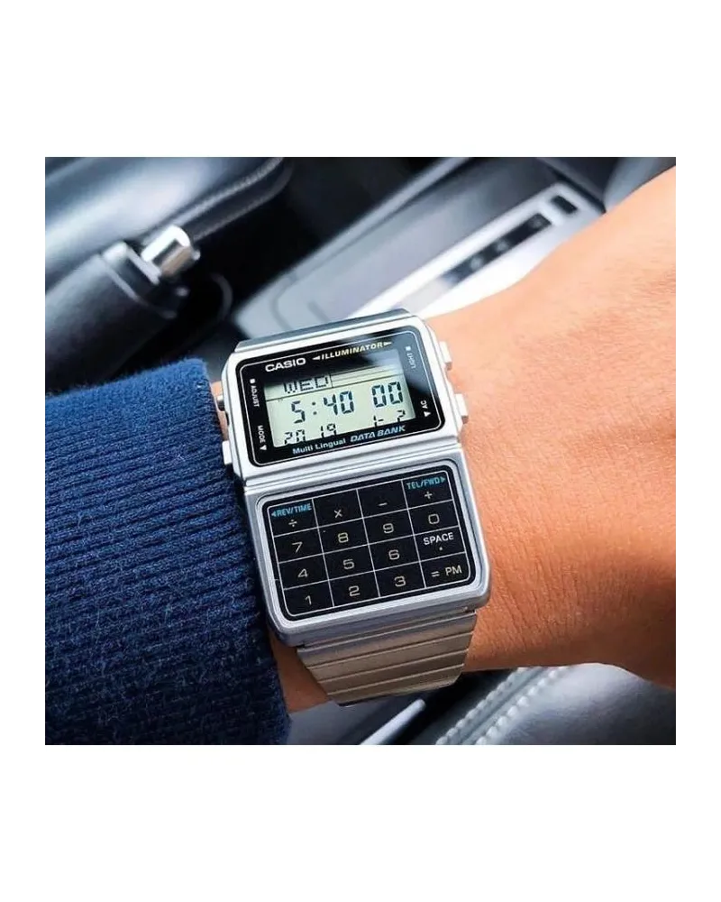 ZEGAREK MĘSKI CASIO VINTAGE DATABANK DBC-611-1D + BOX