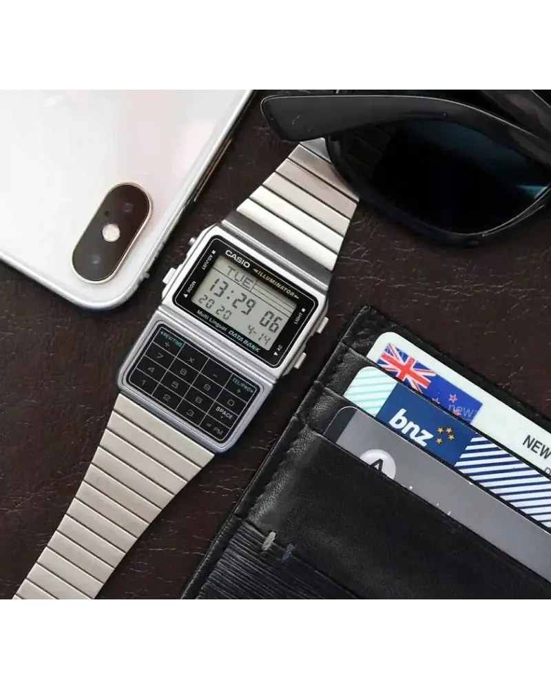ZEGAREK MĘSKI CASIO VINTAGE DATABANK DBC-611-1D + BOX