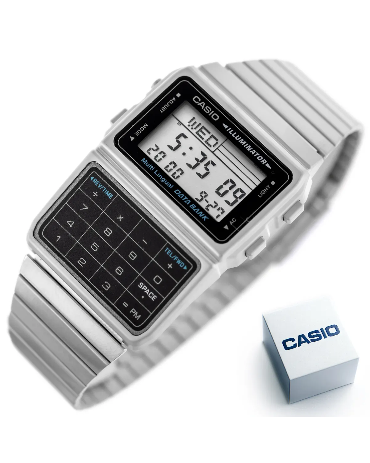 ZEGAREK MĘSKI CASIO VINTAGE DATABANK DBC-611-1D + BOX