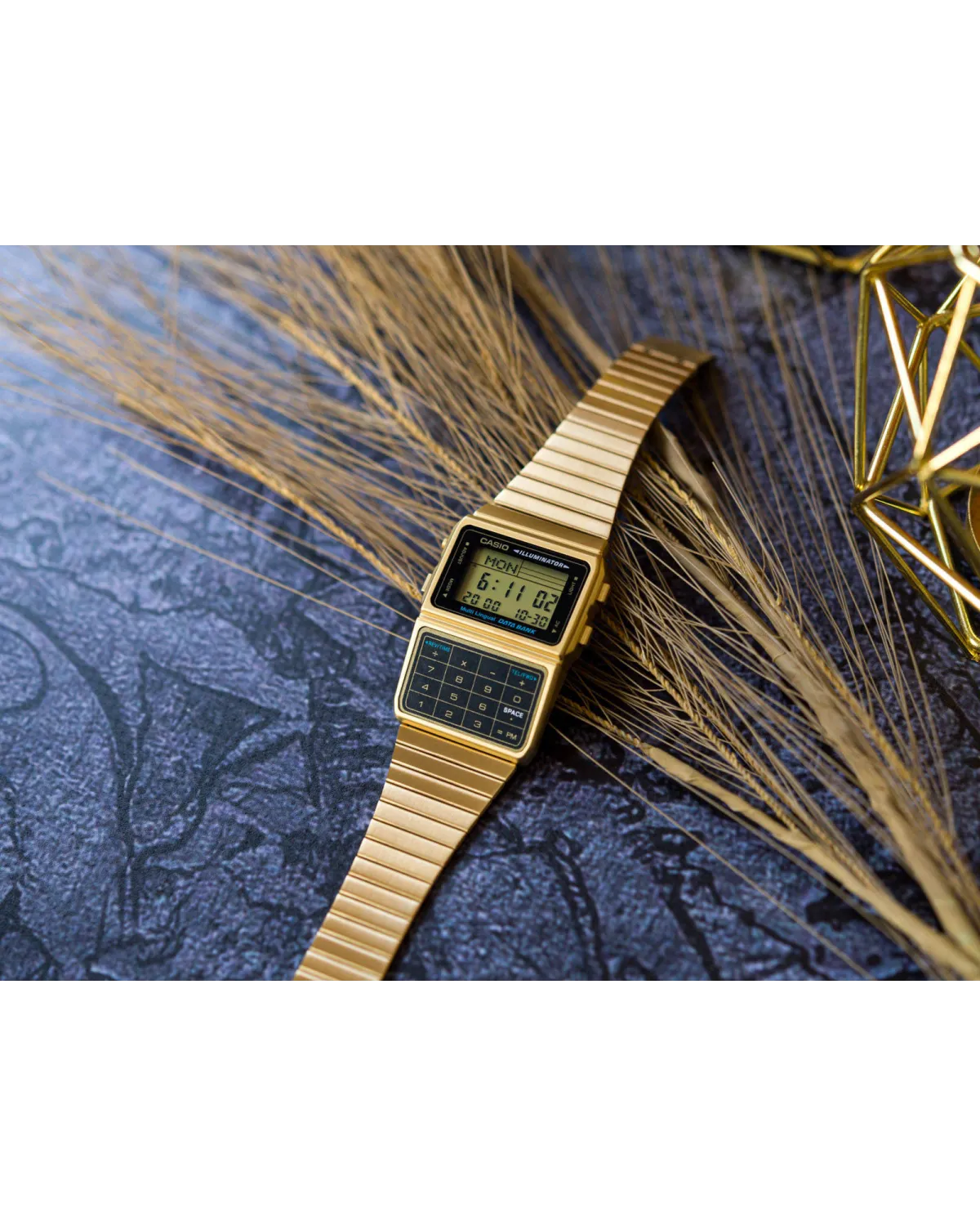 ZEGAREK MĘSKI CASIO VINTAGE DATABANK DBC-611G-1 (zd163a) + BOX