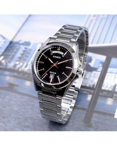 ZEGAREK MĘSKI CASIO MTP-1370D-1A2V (zd025a) + BOX