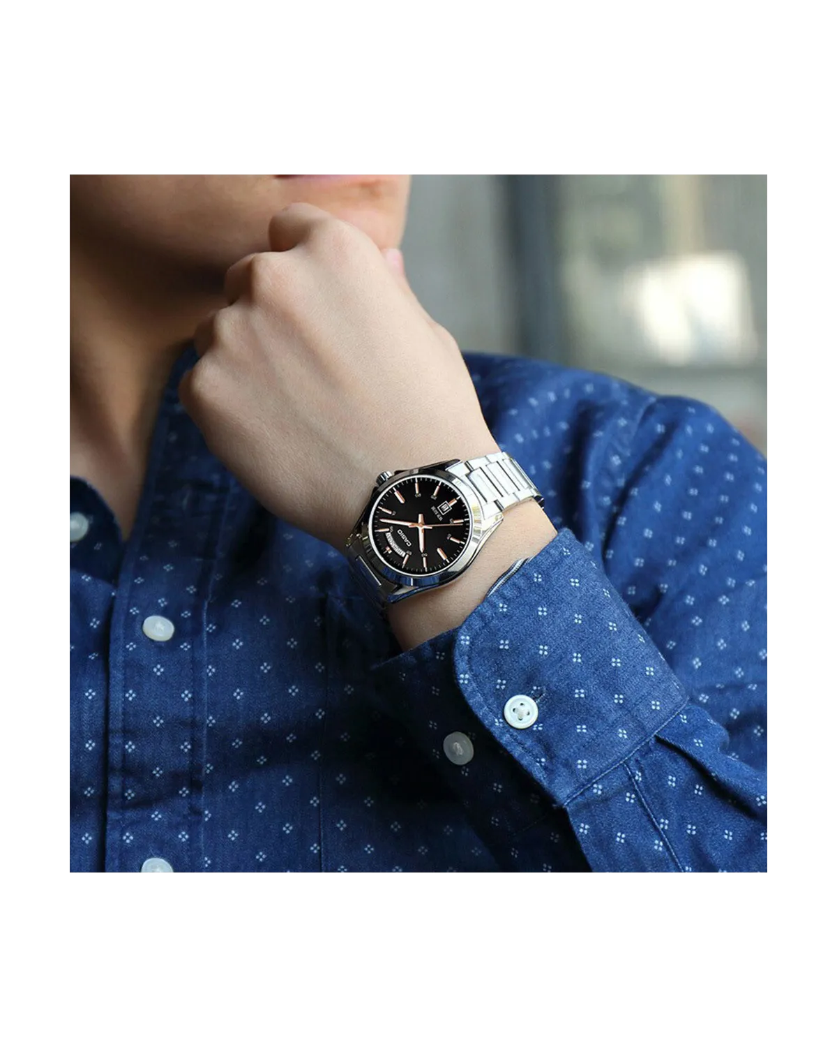 ZEGAREK MĘSKI CASIO MTP-1370D-1A2V (zd025a) + BOX