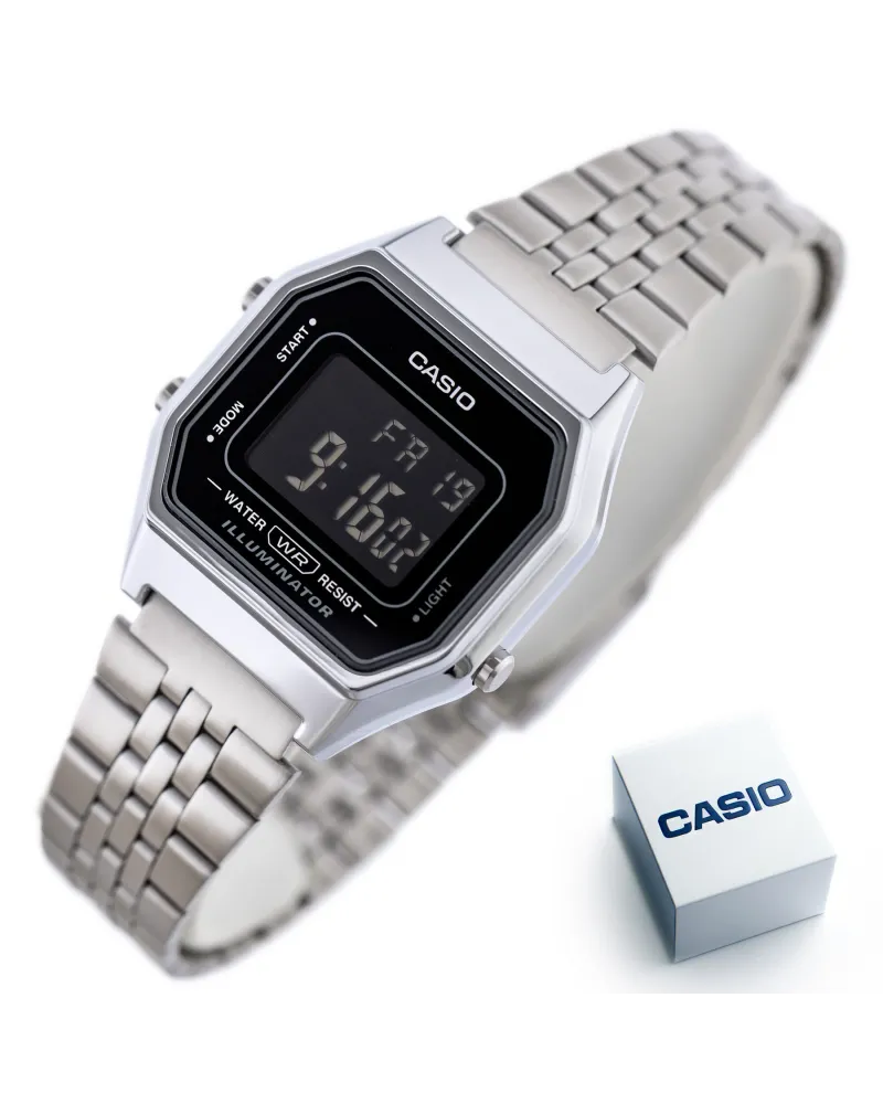 ZEGAREK DAMSKI CASIO LA680WA-1B  VINTAGE + BOX