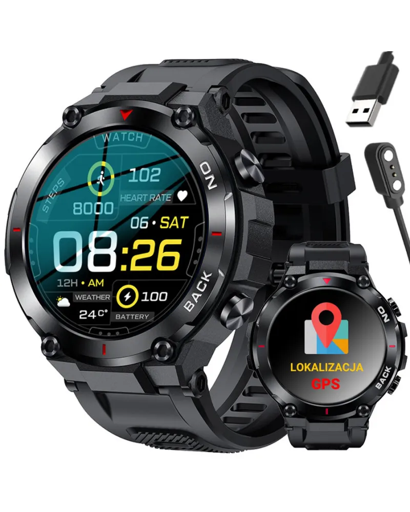 SMARTWATCH MĘSKI GRAVITY GT8-1 - z GPS (sg017a) SMARTWATCH MĘSKI GRAVITY GT8-1 - z GPS (sg017a)