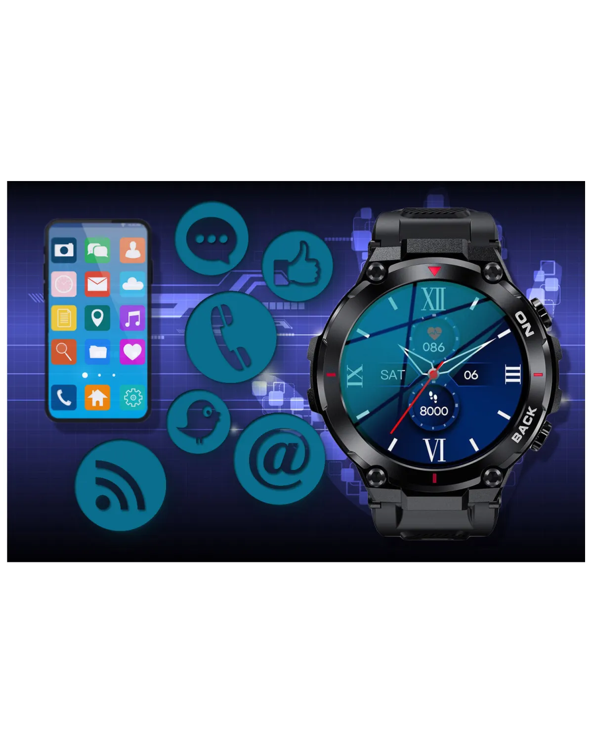 SMARTWATCH MĘSKI GRAVITY GT8-1 - z GPS (sg017a) SMARTWATCH MĘSKI GRAVITY GT8-1 - z GPS (sg017a)