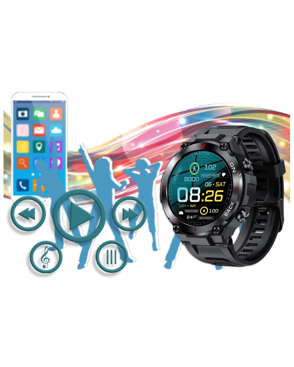 SMARTWATCH MĘSKI GRAVITY GT8-1 - z GPS (sg017a) SMARTWATCH MĘSKI GRAVITY GT8-1 - z GPS (sg017a)