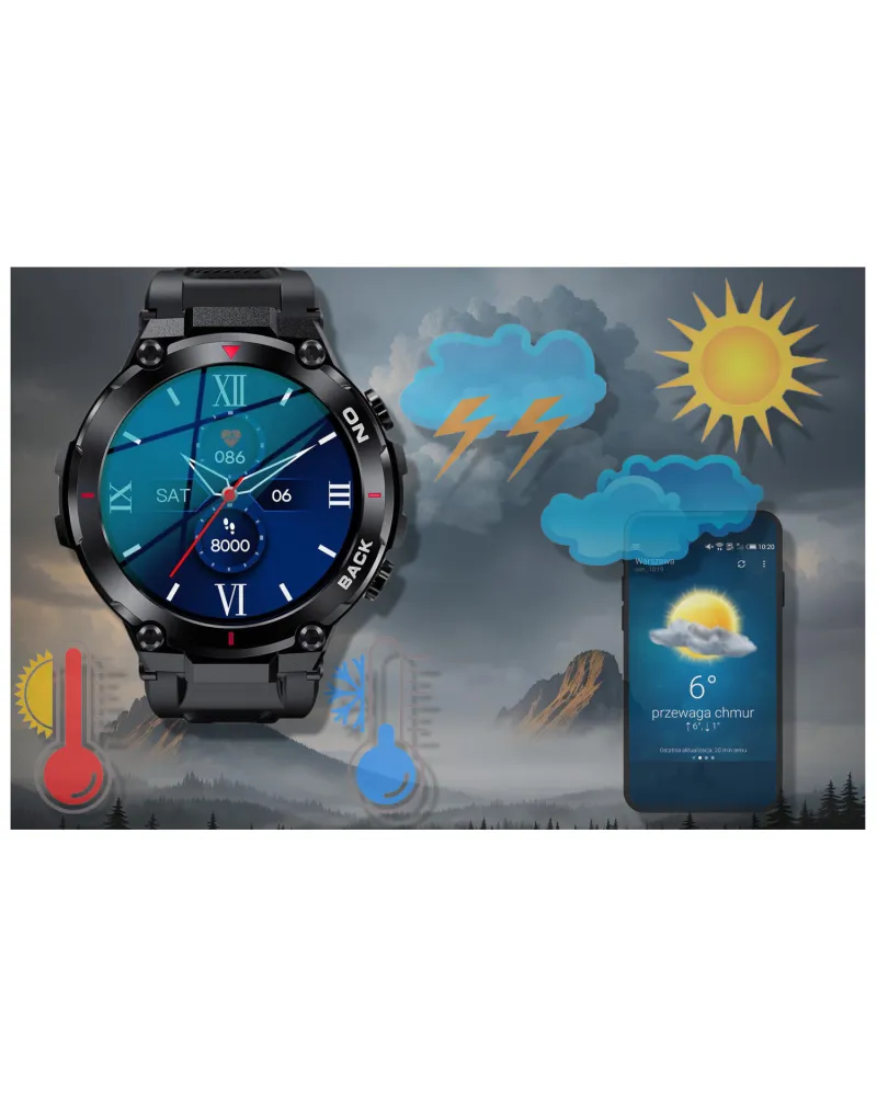 SMARTWATCH MĘSKI GRAVITY GT8-1 - z GPS (sg017a) SMARTWATCH MĘSKI GRAVITY GT8-1 - z GPS (sg017a)