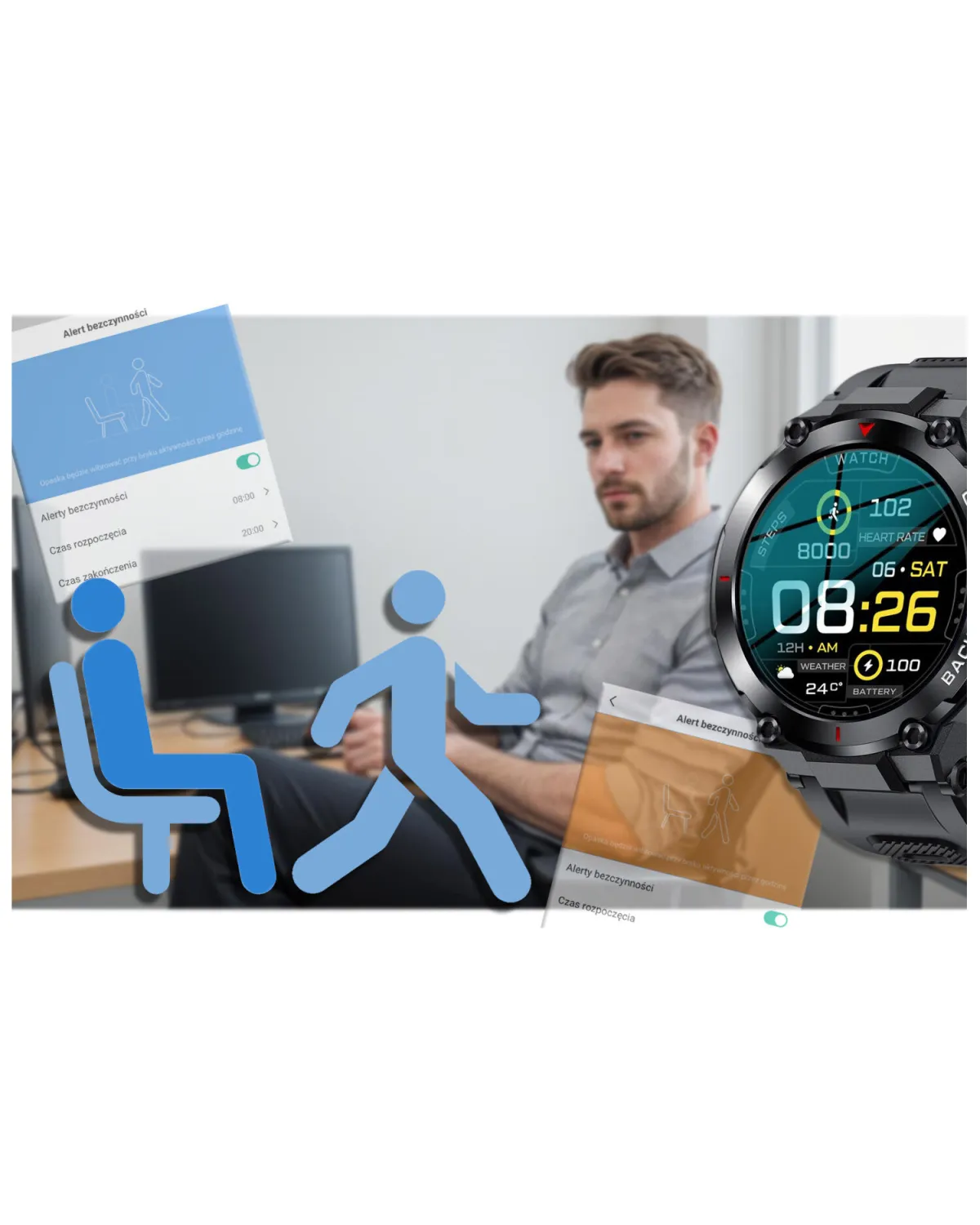 SMARTWATCH MĘSKI GRAVITY GT8-1 - z GPS (sg017a) SMARTWATCH MĘSKI GRAVITY GT8-1 - z GPS (sg017a)