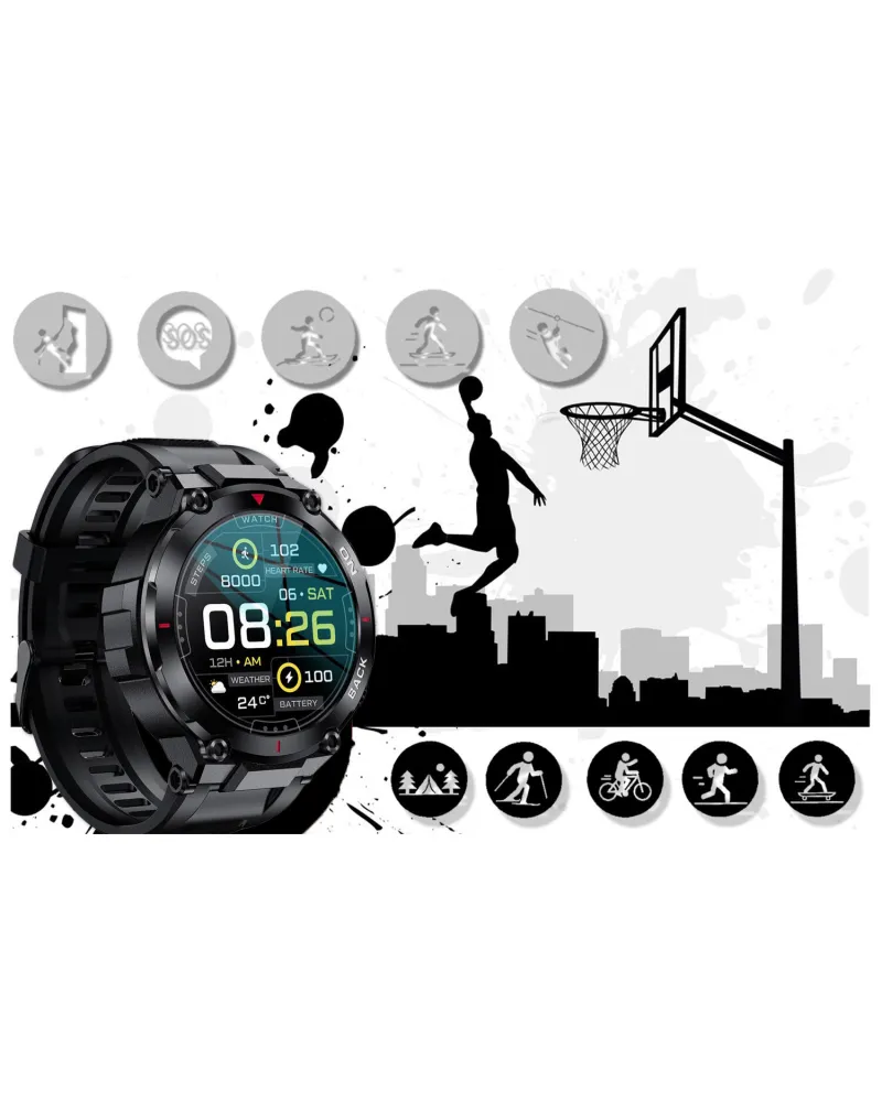 SMARTWATCH MĘSKI GRAVITY GT8-1 - z GPS (sg017a) SMARTWATCH MĘSKI GRAVITY GT8-1 - z GPS (sg017a)