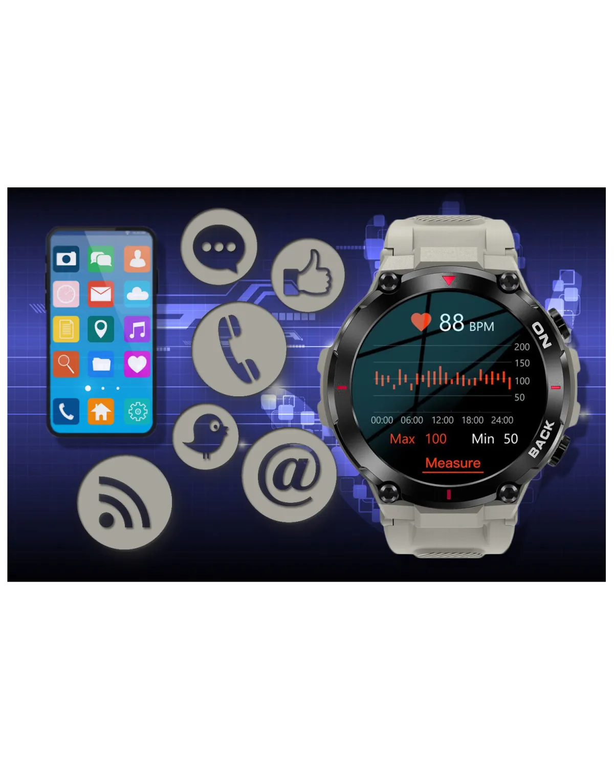 SMARTWATCH MĘSKI GRAVITY GT8-4 - z GPS (sg017d)