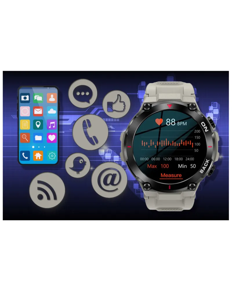 SMARTWATCH MĘSKI GRAVITY GT8-4 - z GPS (sg017d)