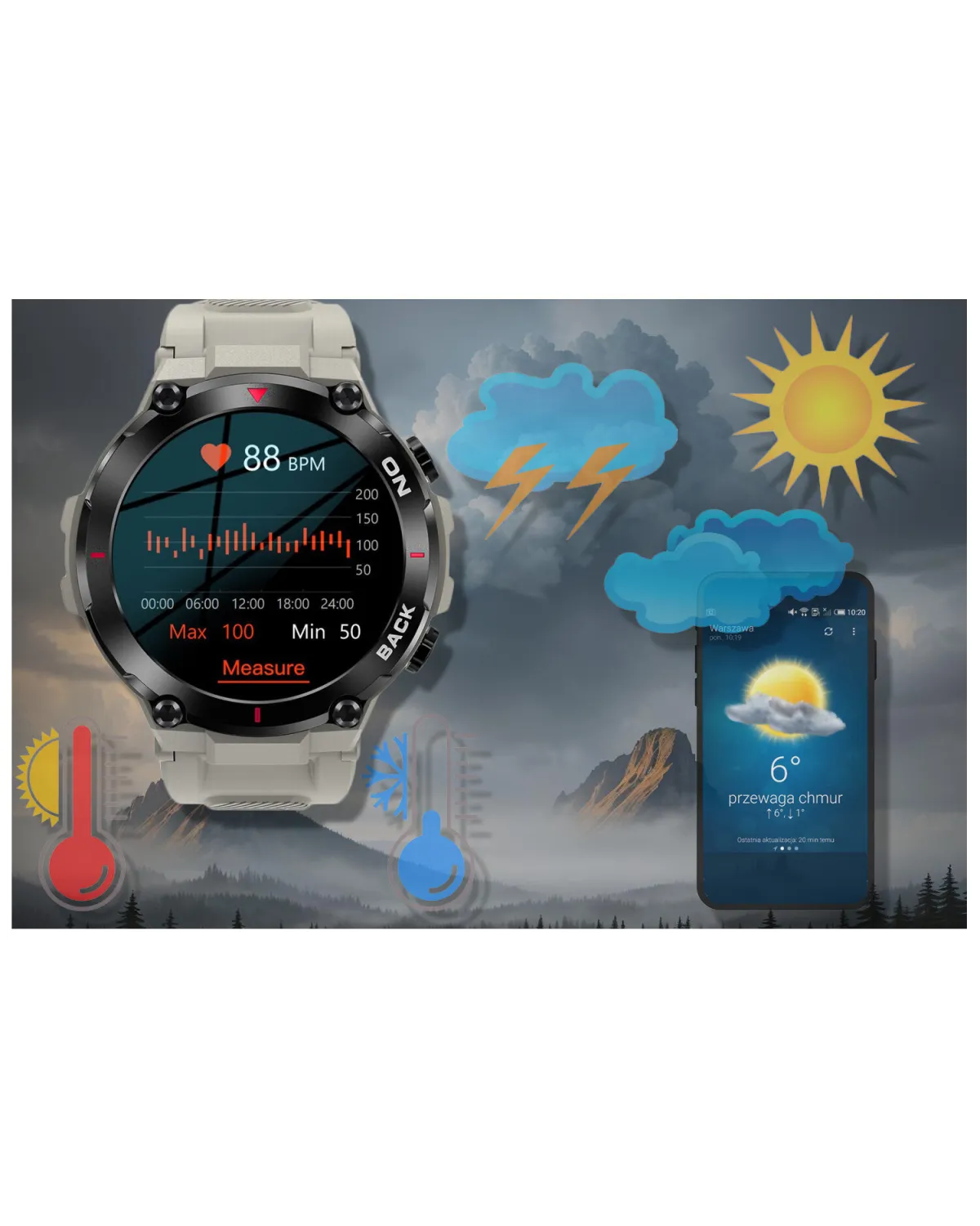 SMARTWATCH MĘSKI GRAVITY GT8-4 - z GPS (sg017d)