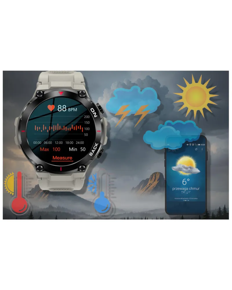 SMARTWATCH MĘSKI GRAVITY GT8-4 - z GPS (sg017d)