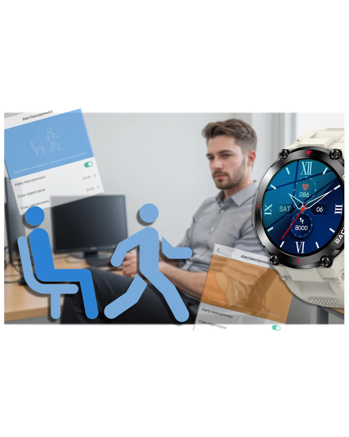 SMARTWATCH MĘSKI GRAVITY GT8-4 - z GPS (sg017d)