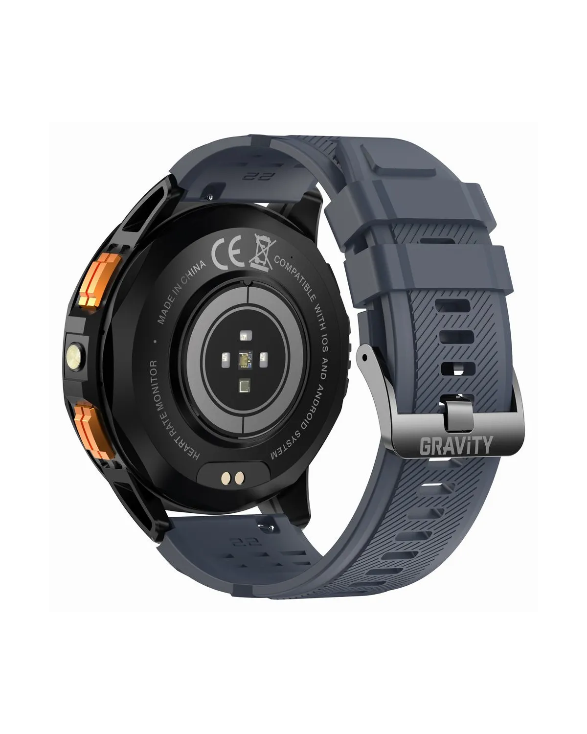 SMARTWATCH MĘSKI GRAVITY GT24-1 - LATARKA, DODATKOWY PASEK  (sg033a)