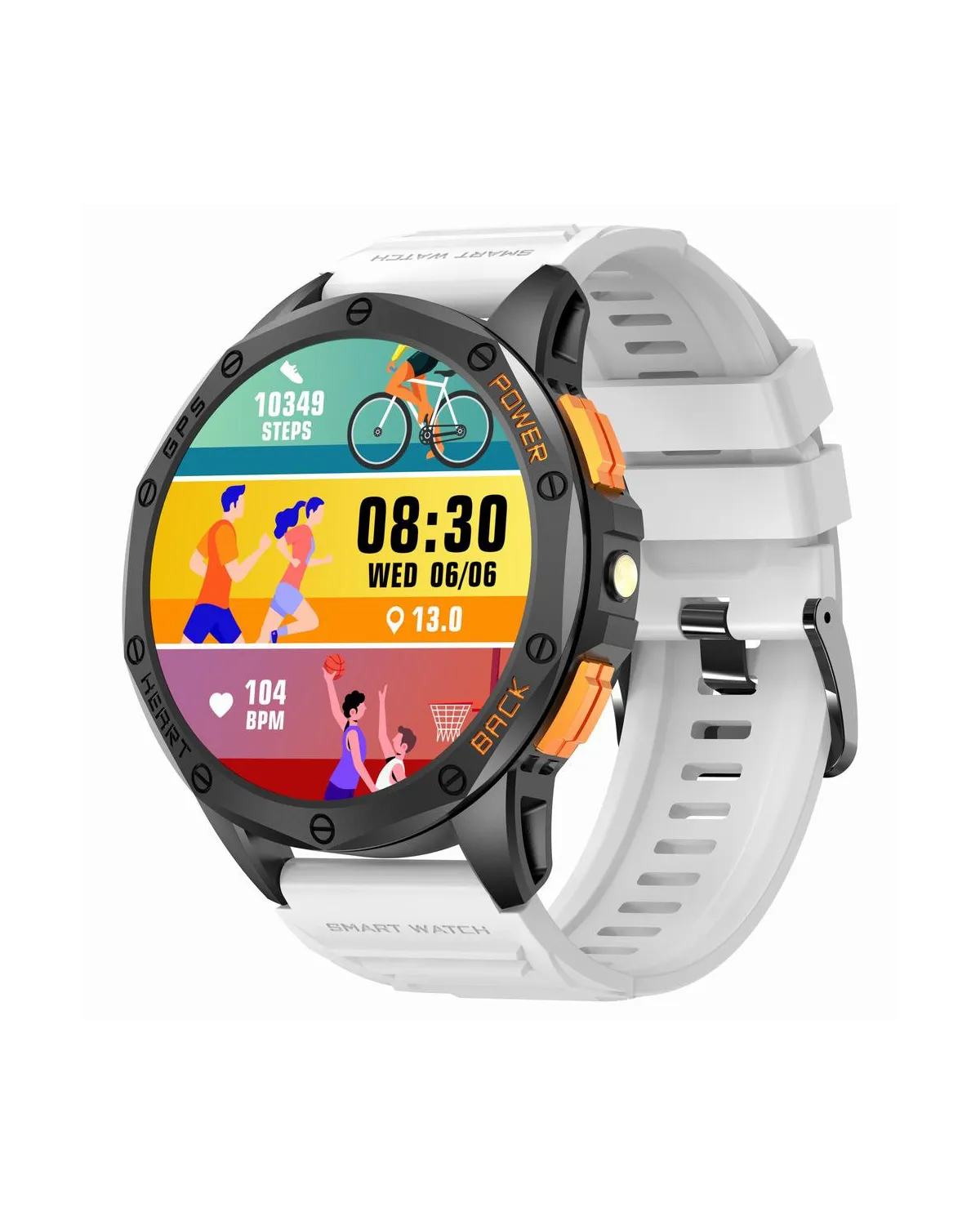 SMARTWATCH MĘSKI GRAVITY GT24-2 - LATARKA, DODATKOWY PASEK  (sg033b)